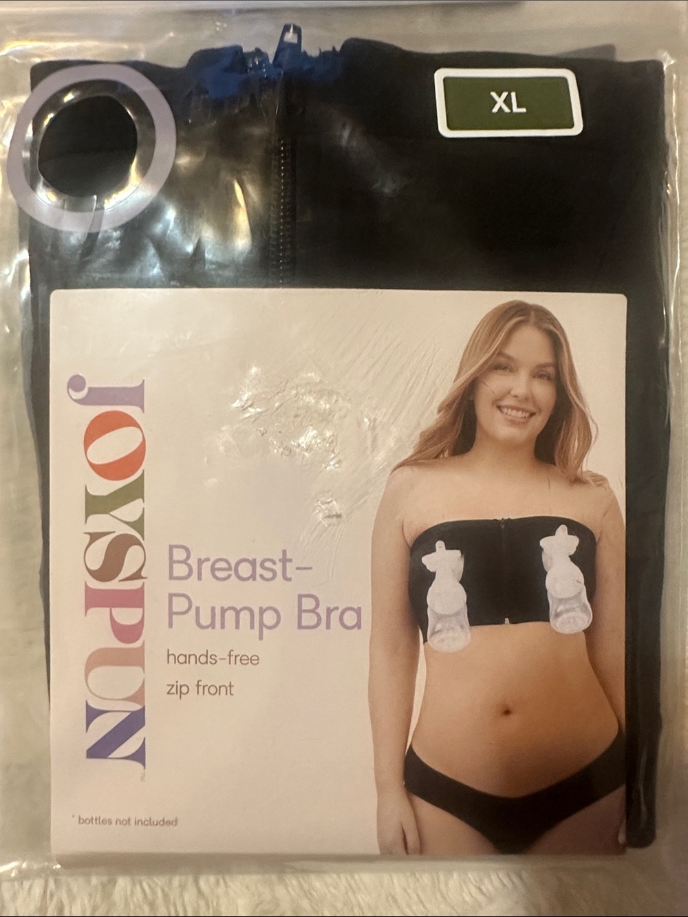 Joyspun Hands-Free Breast Pump Bra - Black (XL)